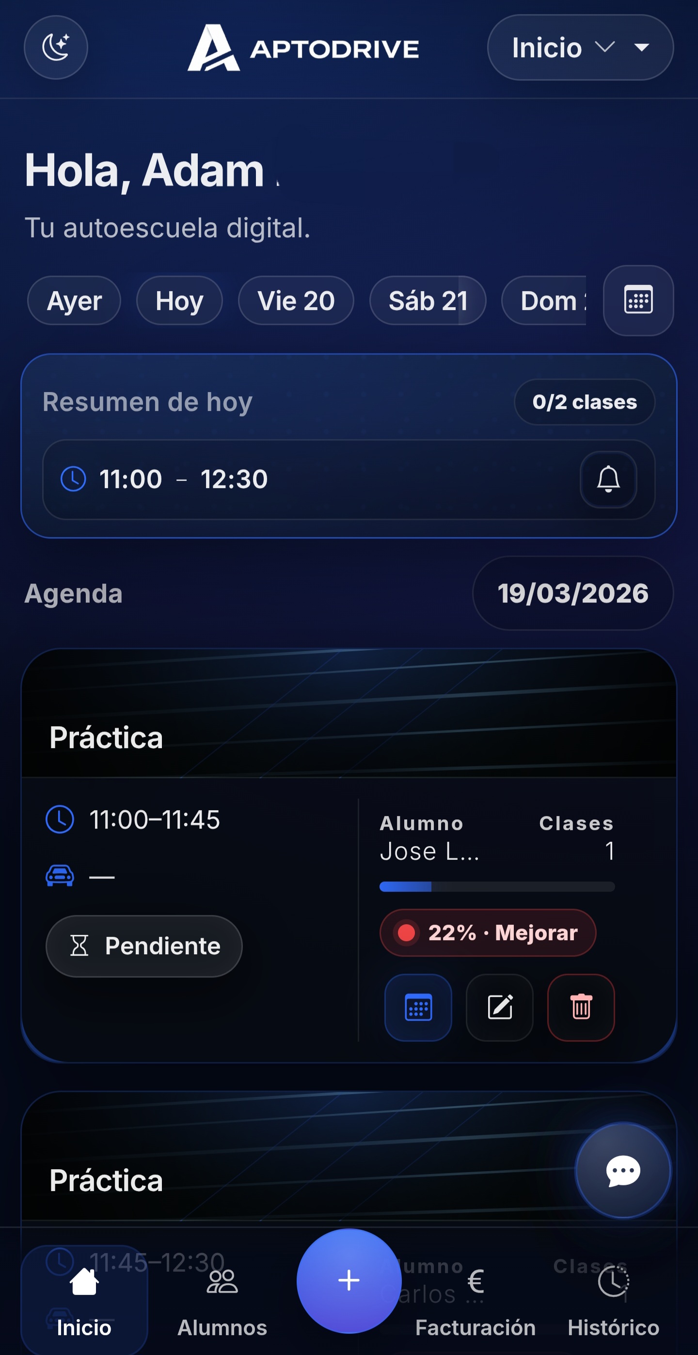 Agenda de clases